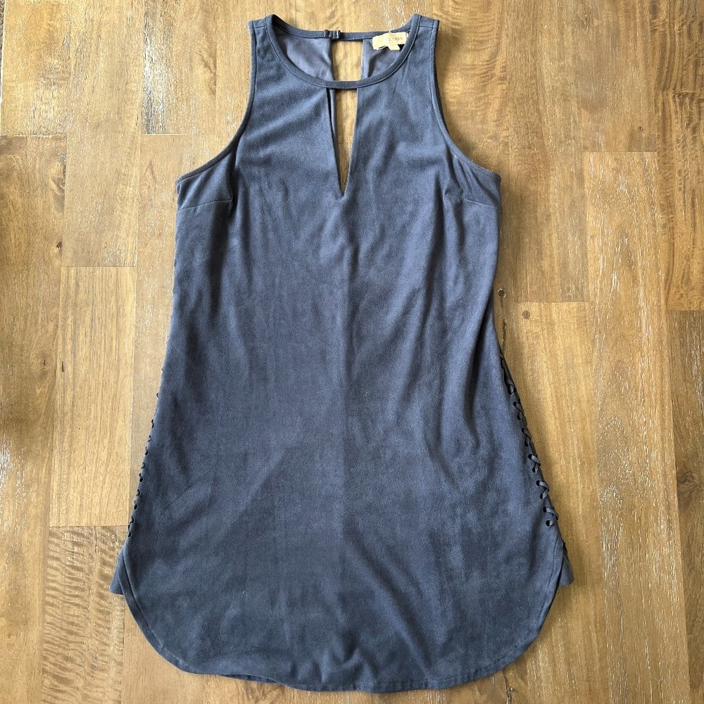black swan brand - slate gray blue mini dress - size m